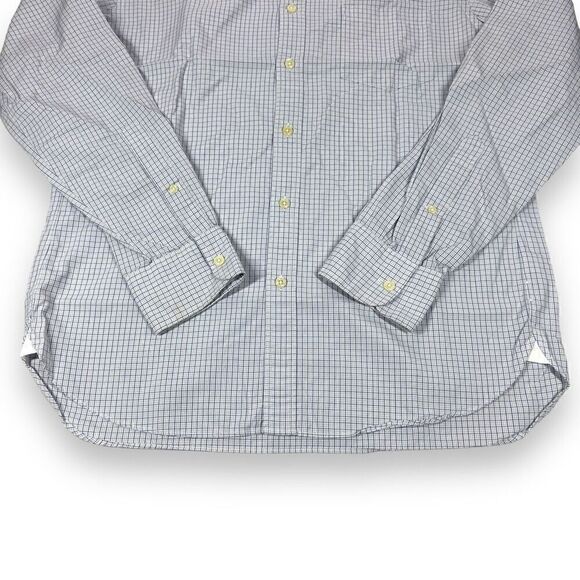 J. Crew Shirt Mens Medium Blue Checked Cotton Long Sleeve Button Down‎ - Picture 5 of 11